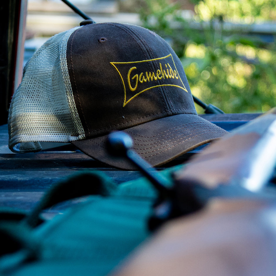 gamehide hat laying on truck bed