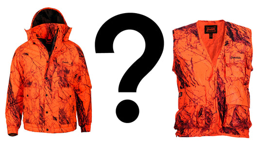 Blaze orange parka vs a blaze orange hunting vest 