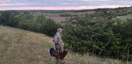 hunter pondering his life decisions while turkeys wont gobble