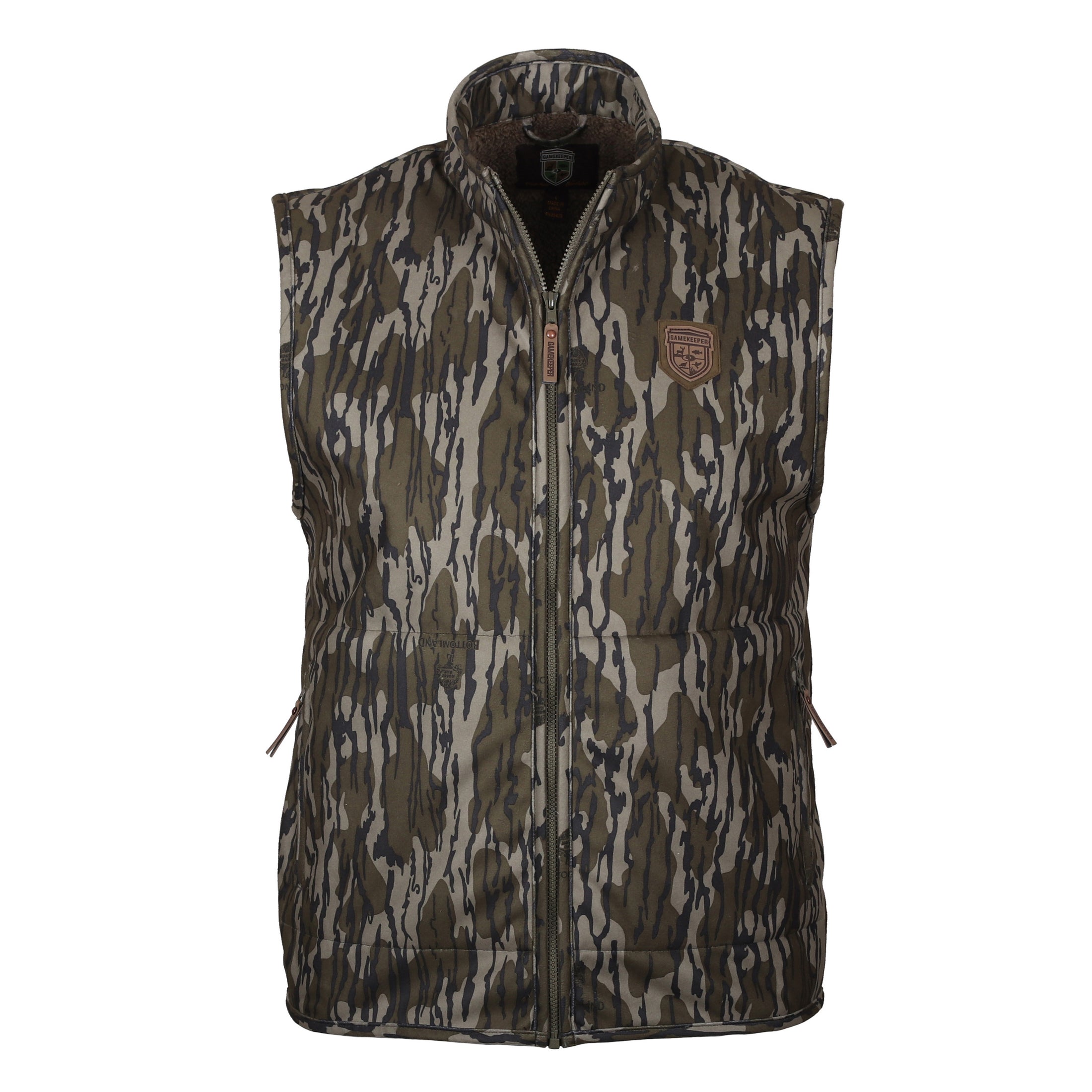 Gamekeeper Hitch Hunter Vest front (mossy oak original bottomland)