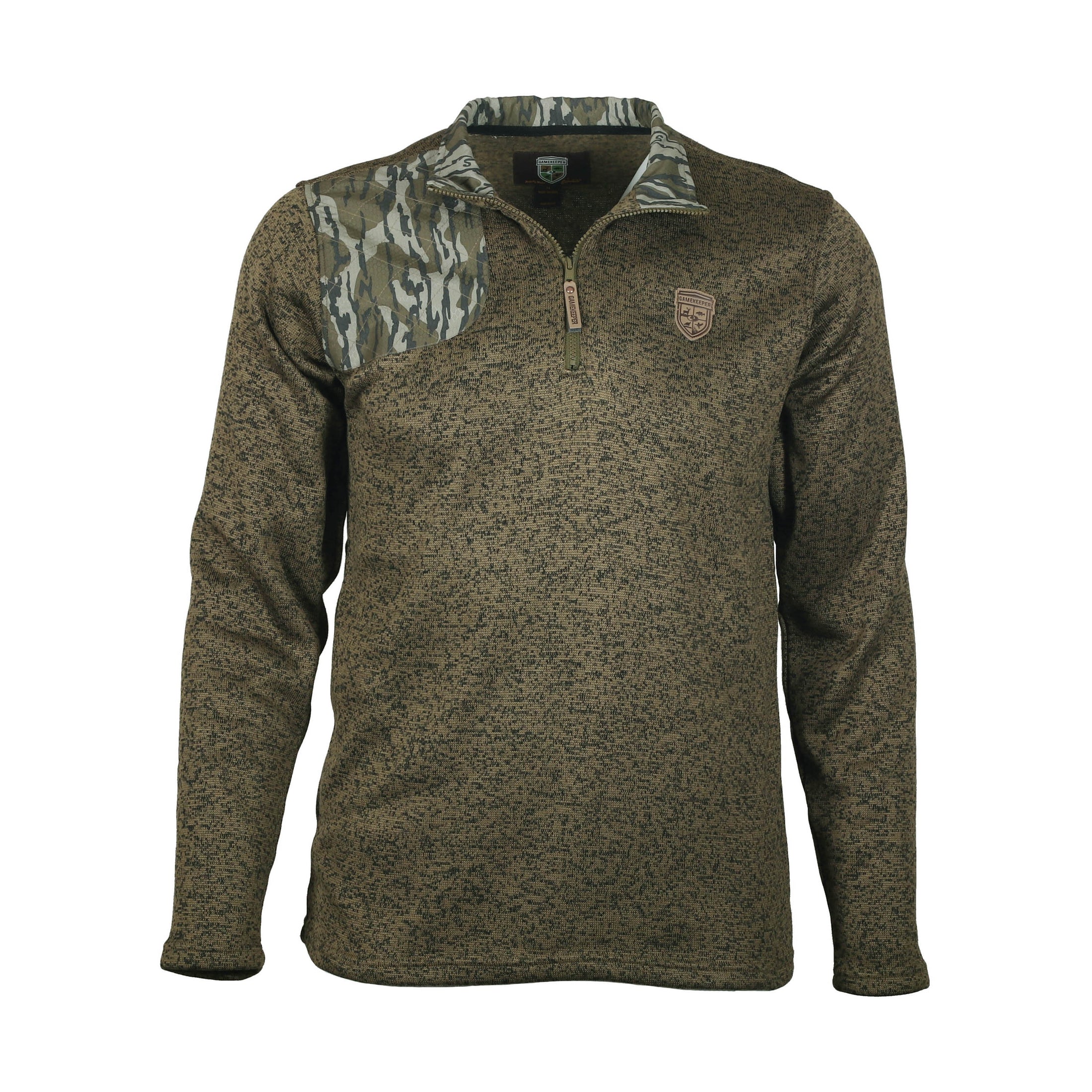 Gamekeeper wing shooter pullover front view (bark/bottomland)
