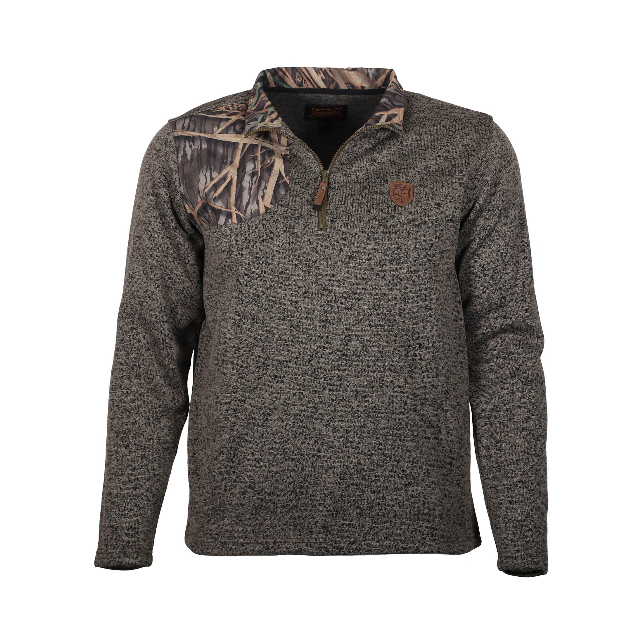 Gamekeeper wing shooter pullover front view (dirt/mossy oak original shadow grass)