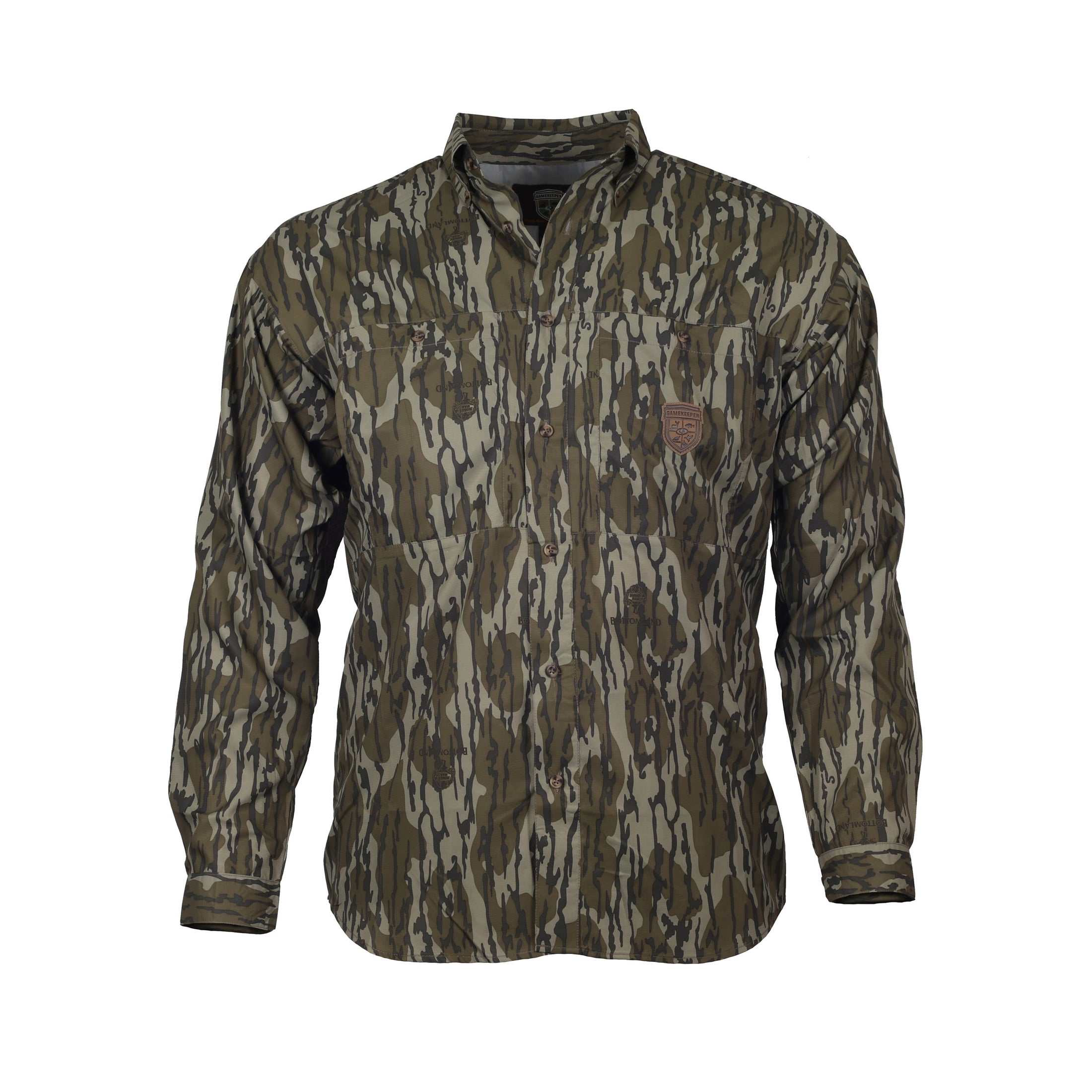 gamekeeper NTN Long Sleeve Shirt front (mossy oak original bottomland)