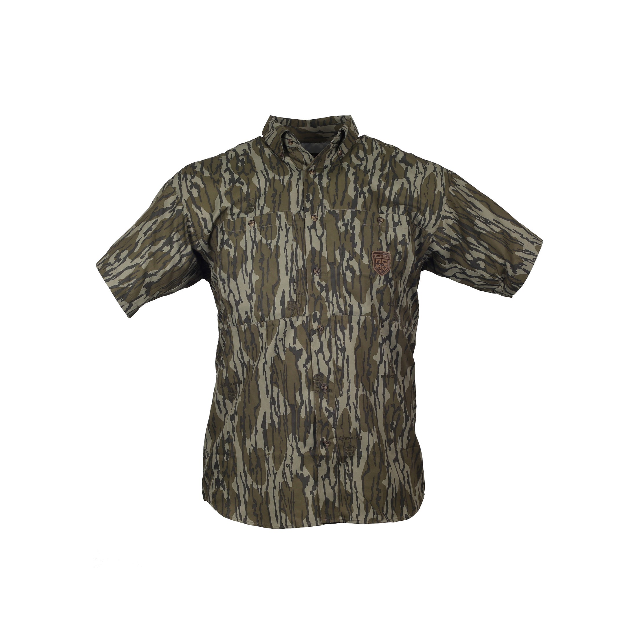 gamekeeper NTN Short Sleeve Shirt front (mossy oak original bottomland)