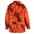 Load image into Gallery viewer, Gamehide whisper insulated parka - back (naked north blaze orange camo)

