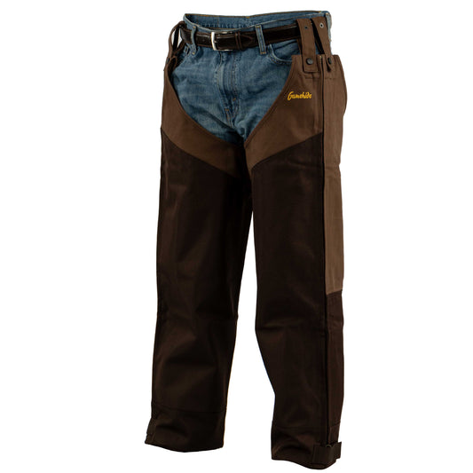 gamehide Heavy Duty Upland Chap front (Marsh Brown)