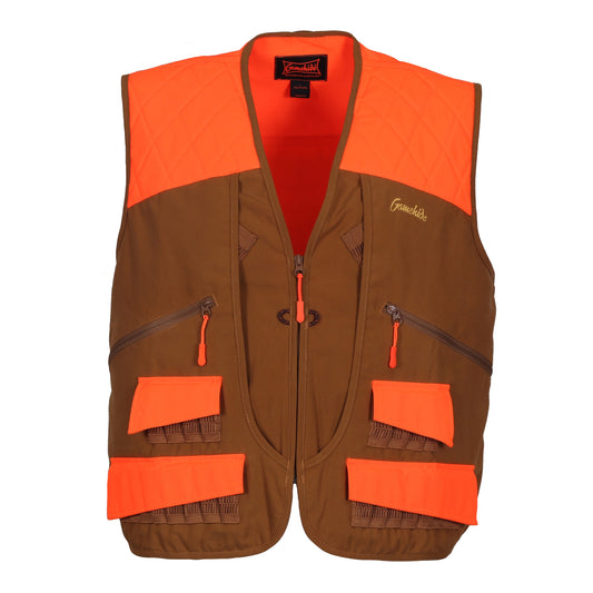 gamehide Chukar UplandBird hunting Vest front (blaze orange)