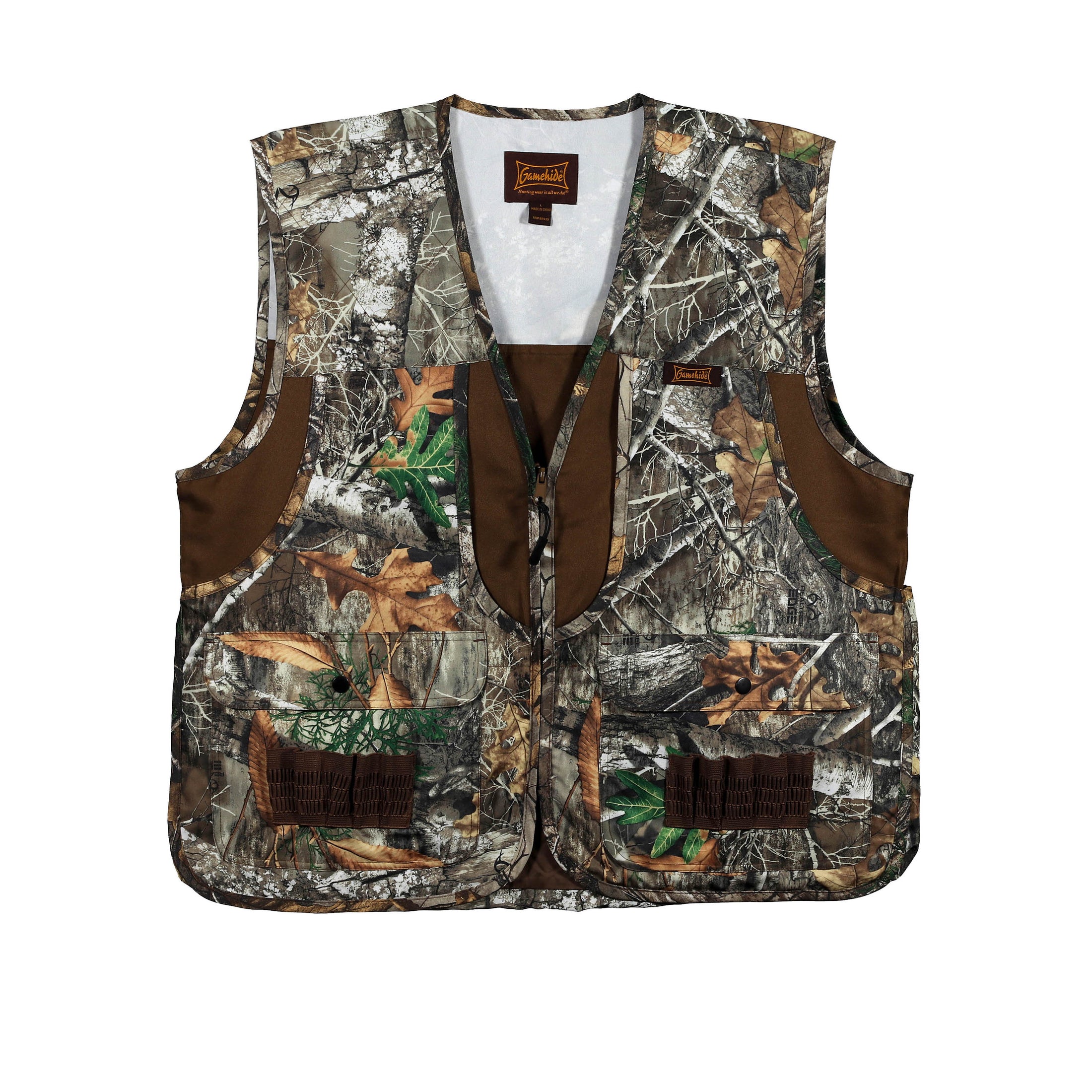 gamehide Lightweight Dove & Upland Vest front (realtree edge)