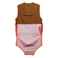Load image into Gallery viewer, gamehide Outfitters Upland Vest drop down back (marsh brown/blaze orange)
