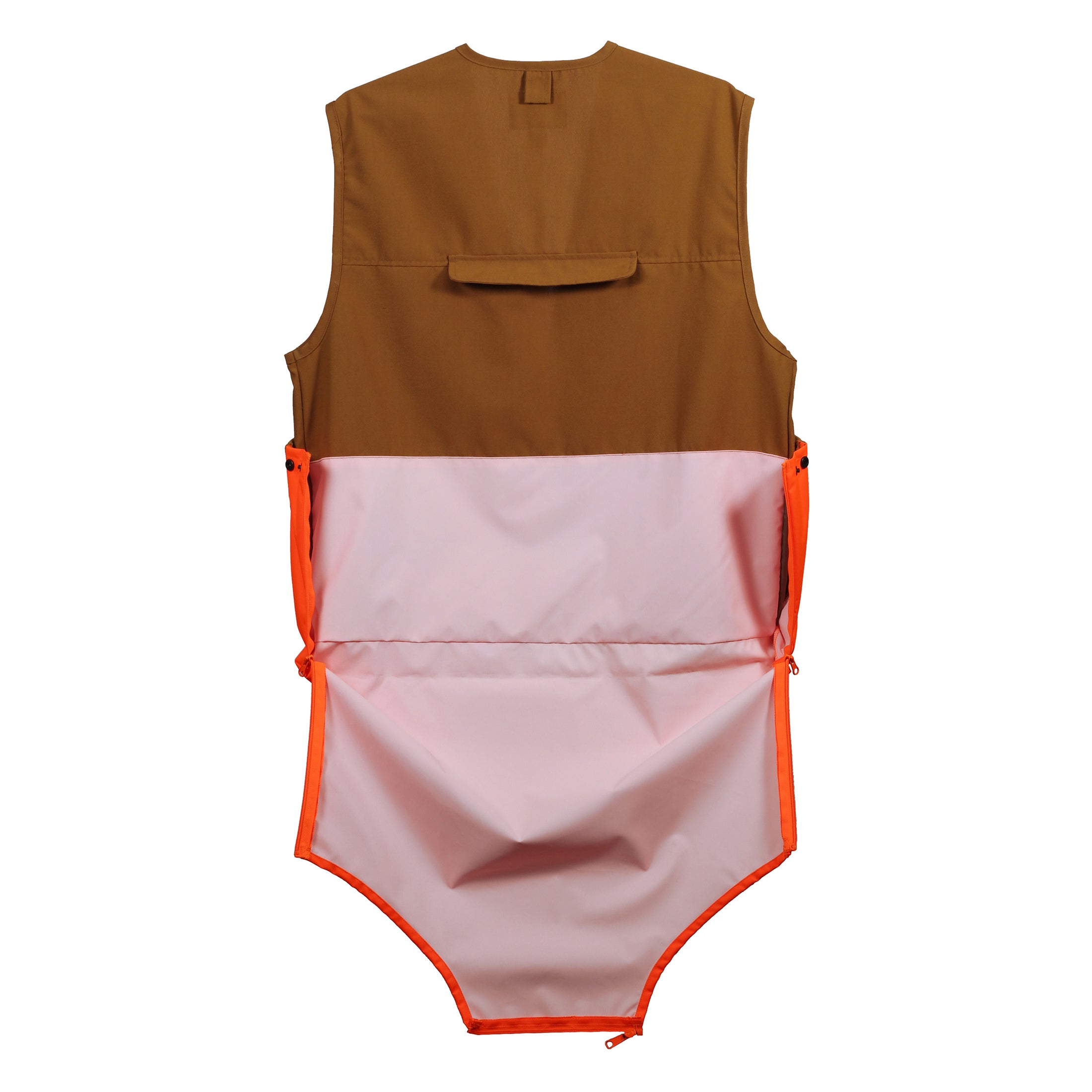 gamehide Outfitters Upland Vest drop down back (marsh brown/blaze orange)