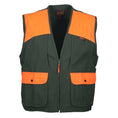 Load image into Gallery viewer, Briar Proof Upland Hunting Vest front (olive/orange)
