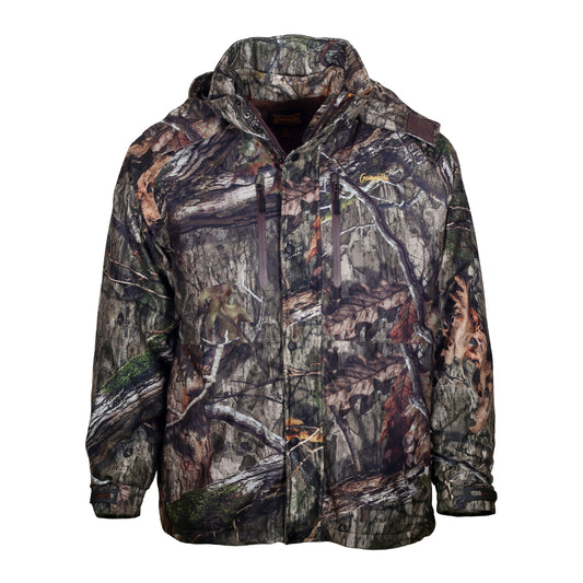 gamehide wild systems parka front view (realtree edge)