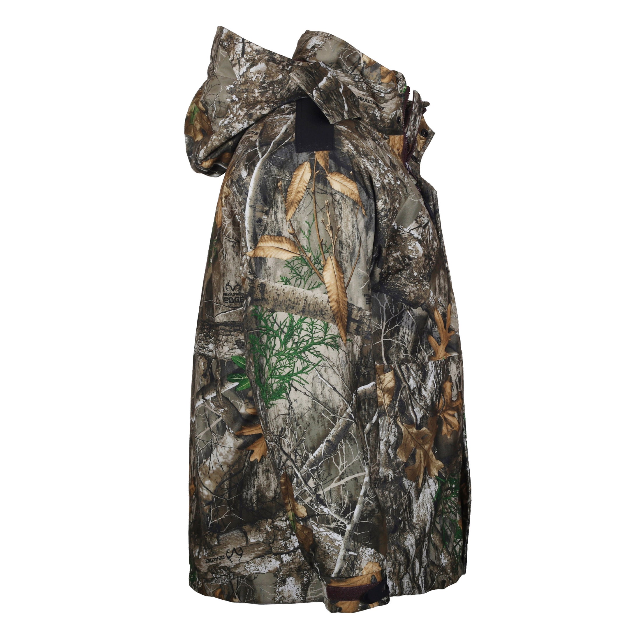 gamehide wild systems parka side view (realtree edge)