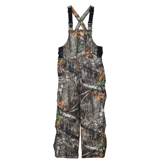 gamehide ridgeline bib front view (realtree edge)