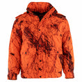 Load image into Gallery viewer, gamehide Flatland Parka front (naked north blaze orange camo)
