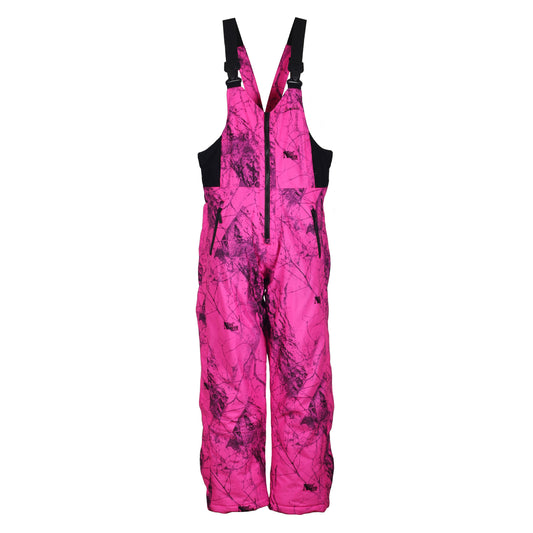 gamehide Huntress Bib front (naked north blaze pink camo)