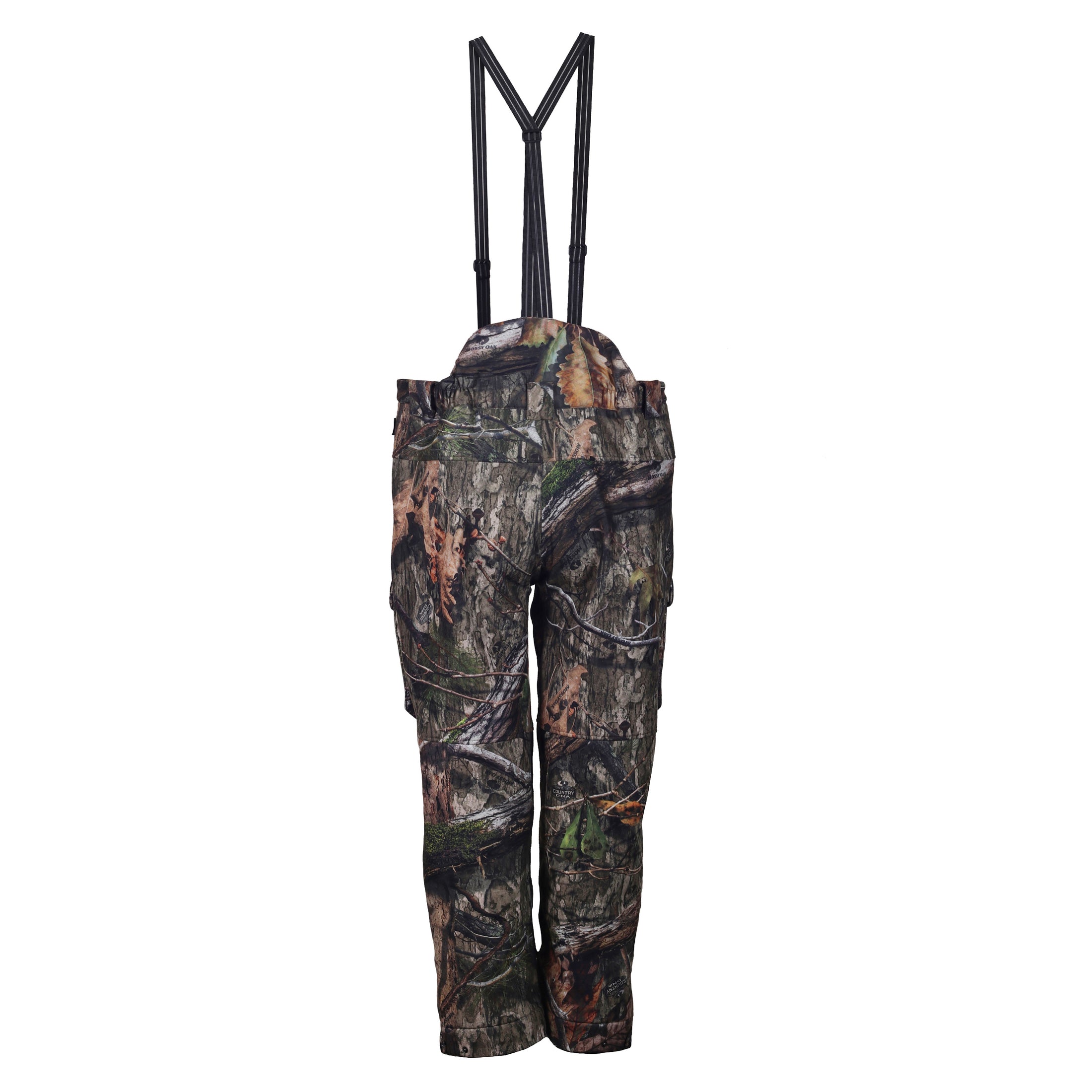 gamehide whitetail pant/bib back view (mossy oak dna)