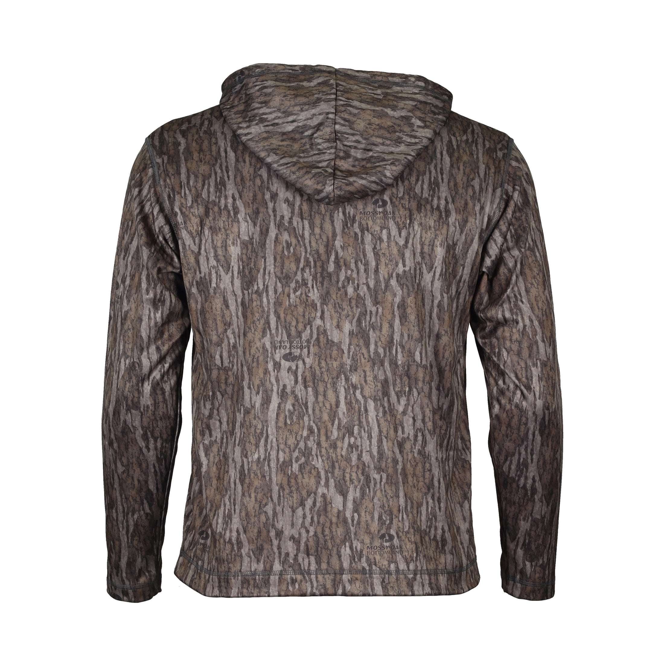 gamehide Performance Fleece Hoodie back (mossy oak bottomland)