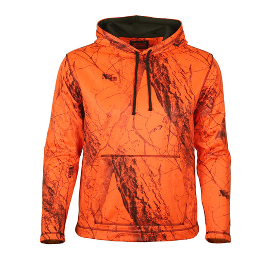 gamehide Performance Fleece Hoodie front (mossy oak new bottomland)