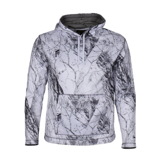 gamehide Performance Fleece Hoodie front (mossy oak new bottomland)