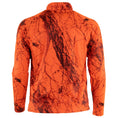 Load image into Gallery viewer, Gamehide fleece hunt camp jacket - back view (naked north blaze orange camo)
