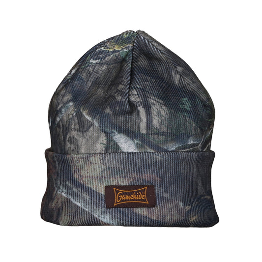 gamehide knit hat (naked north blaze orange camo)