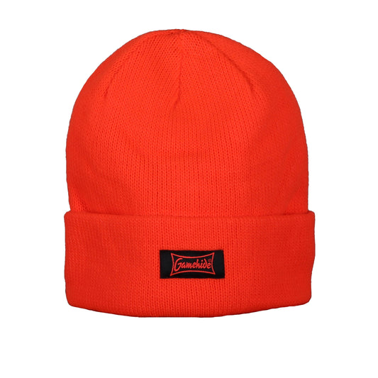 gamehide knit hat (naked north blaze orange camo)