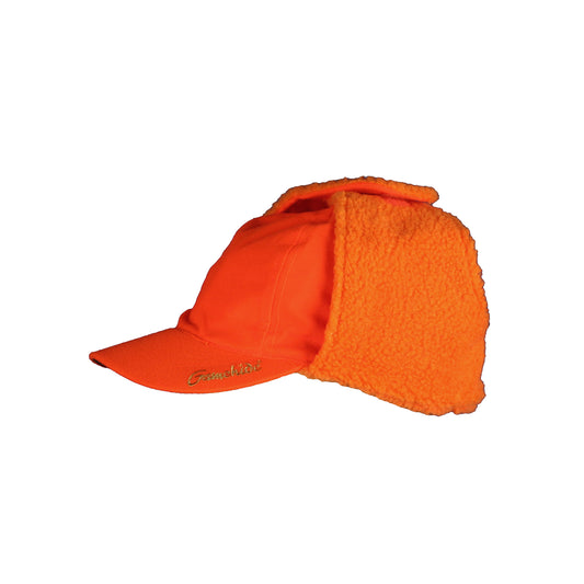 gamehide trophy hat flaps up (naked north blaze orange camo)