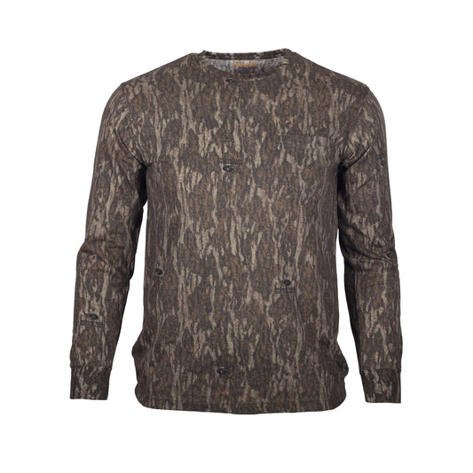 gamehide woodsman long sleeve tee (mossy oak new bottomland)