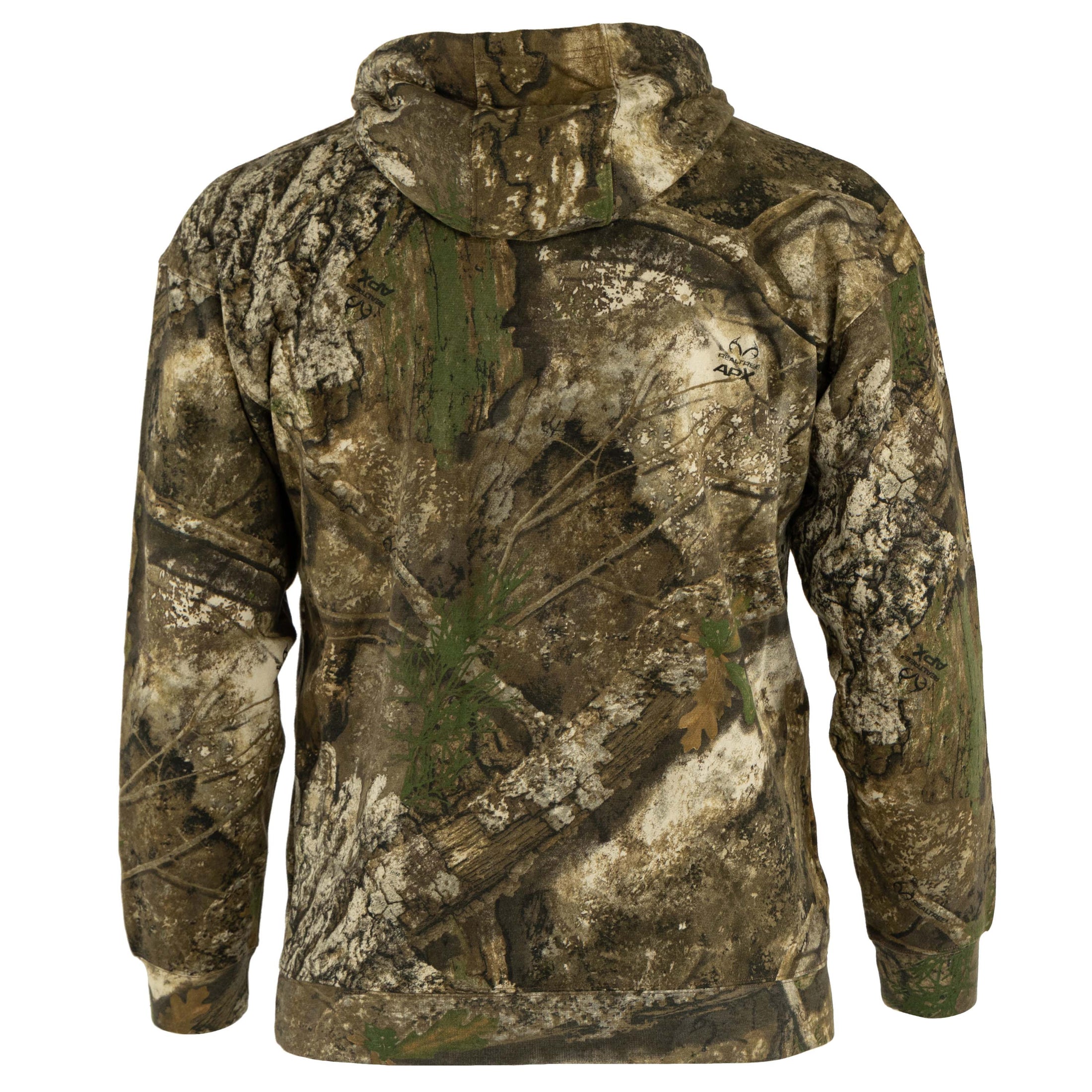 gamehide cvc hoodie back view (realtree APX)