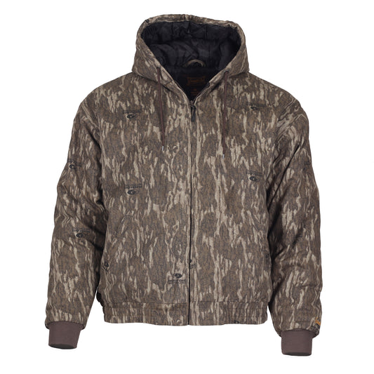 Gamehide Youth Lock Down Jacket Front view (realtree edge). 
