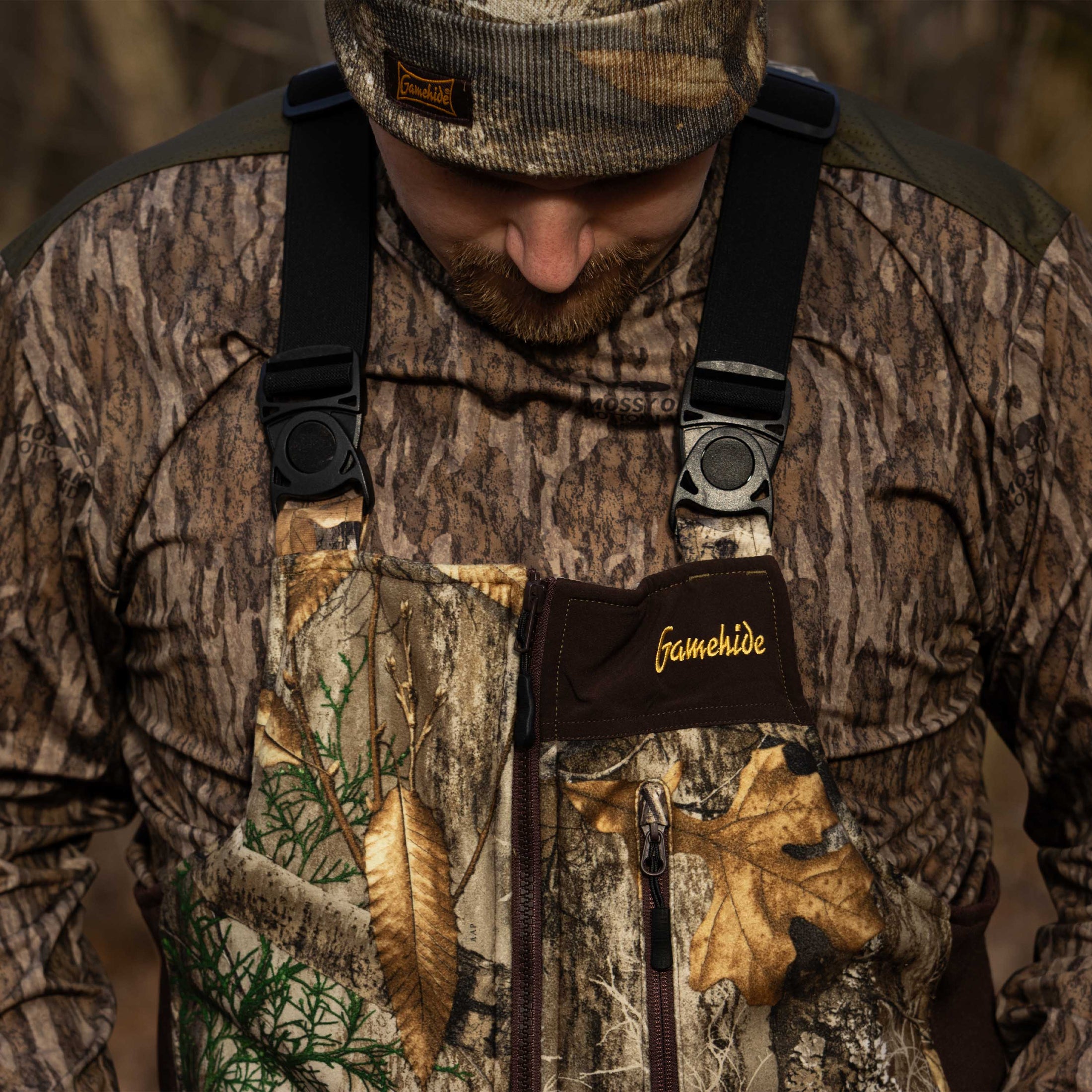 primaloft hunting bib front
