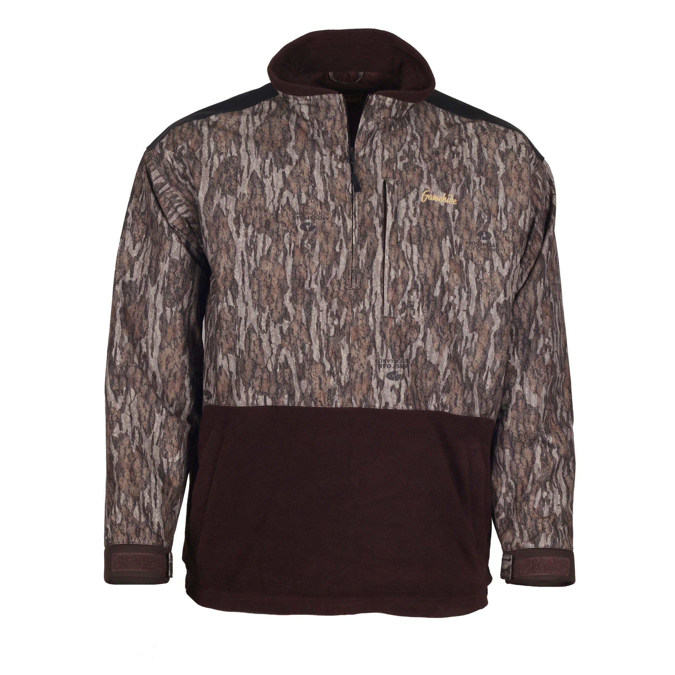 gamehide Marsh Lord Pullover front (mossy oak new bottomland)