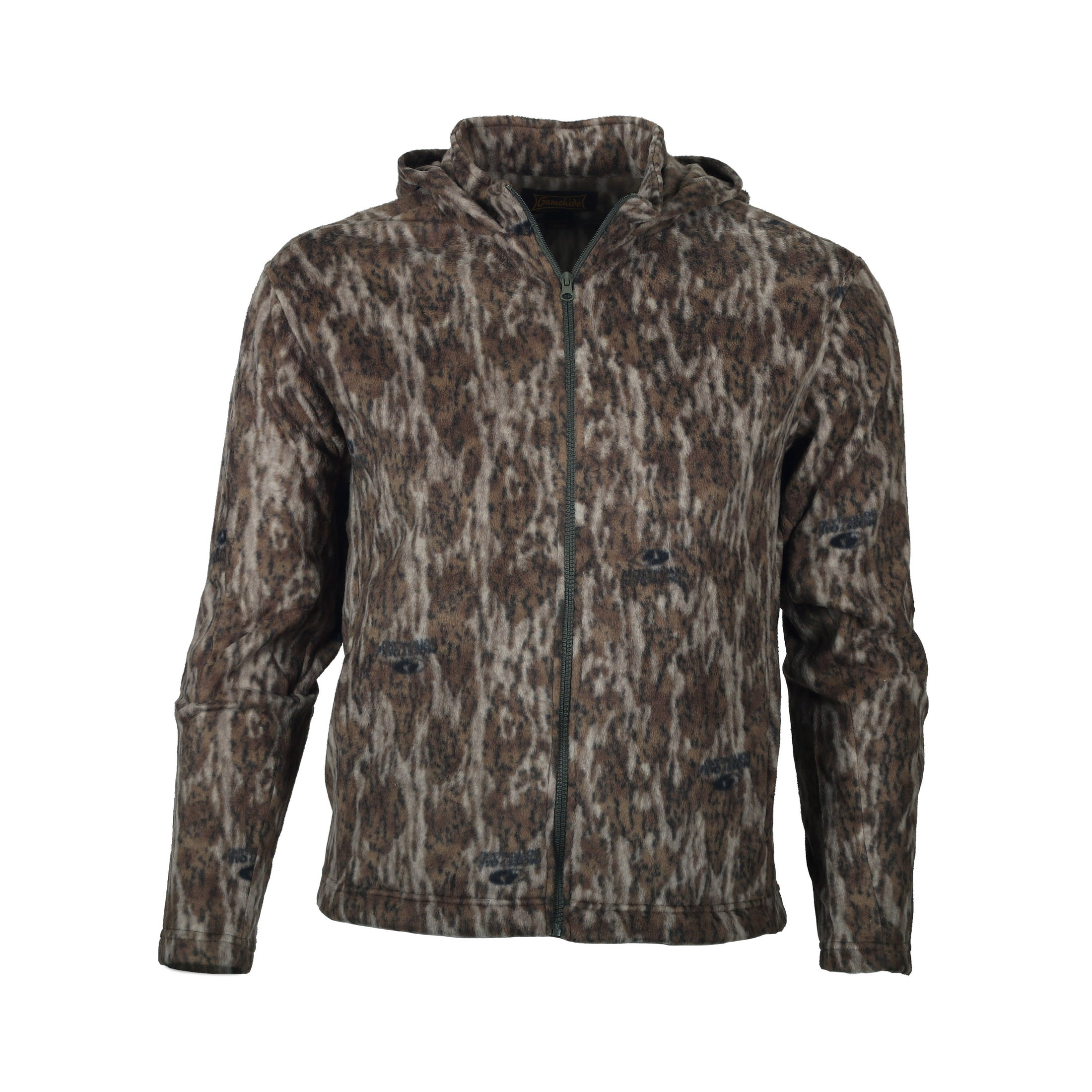 gamehide trekker fleece jacket (mossy oak new bottomland)