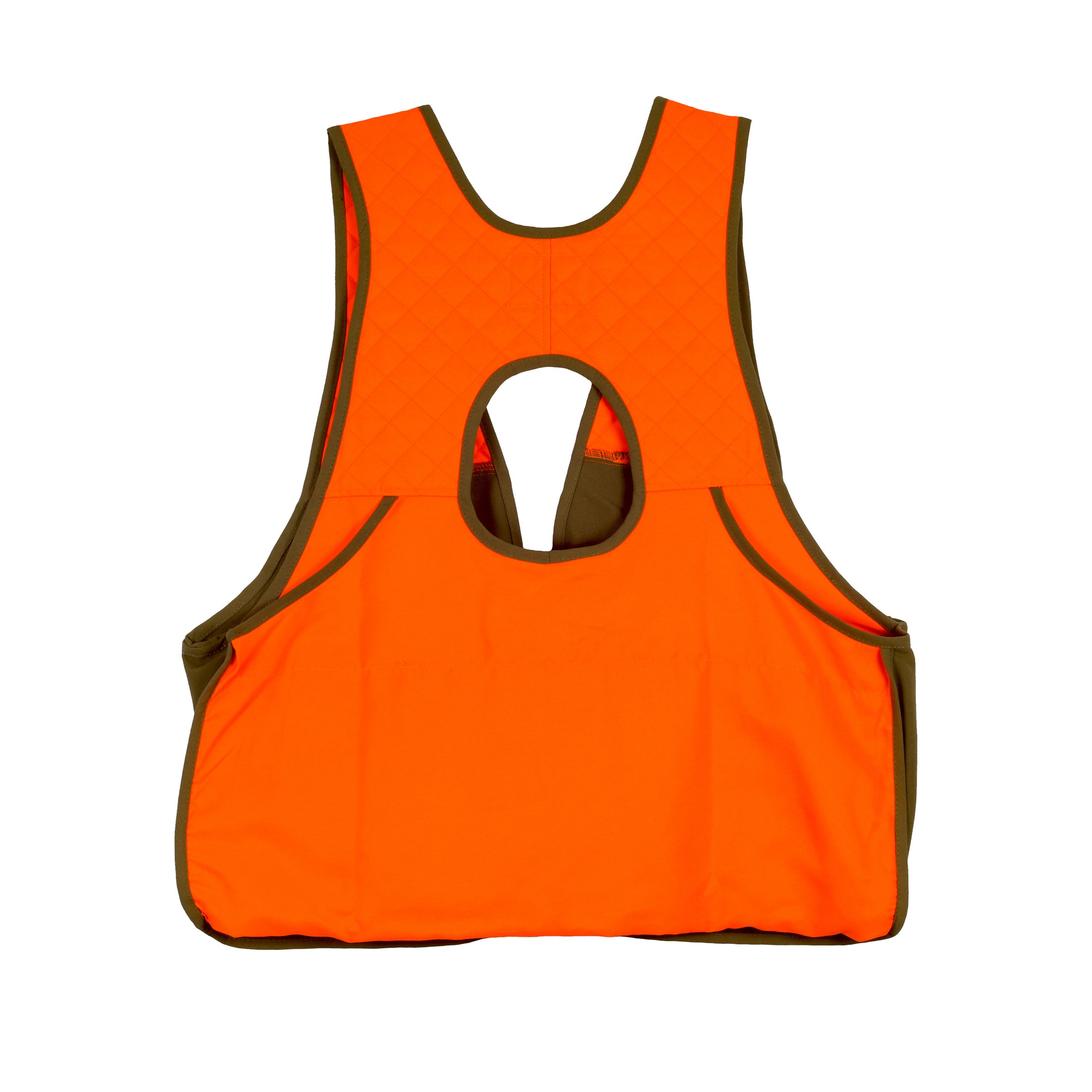 gamehide Gamebird Ultra Light Upland Vest For Men back (tan/blaze orange)