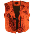 Load image into Gallery viewer, Open range vest - front view (naked north blaze orange camo)
