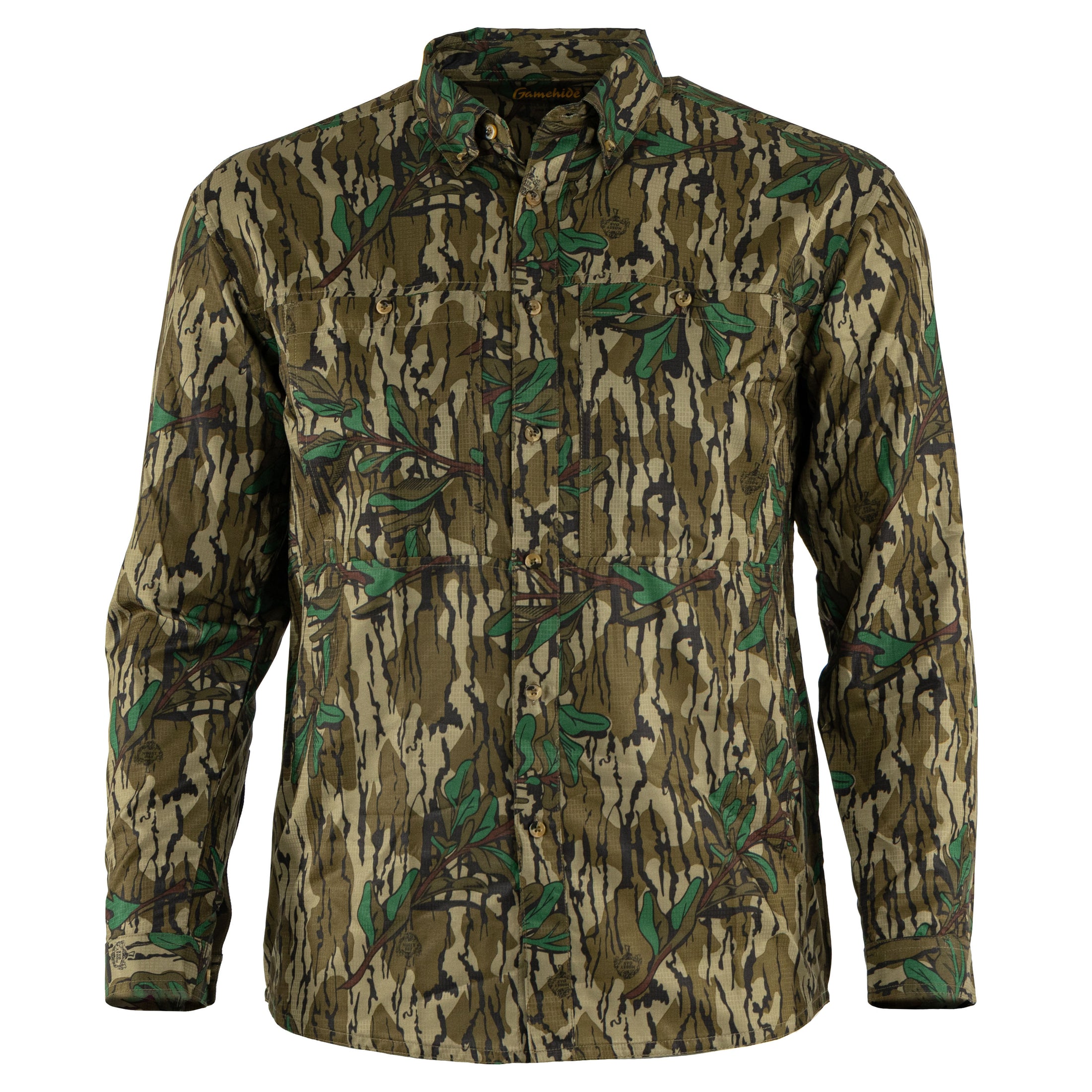 gamehide super light hunt shirt (mossy oak original greenleaf)