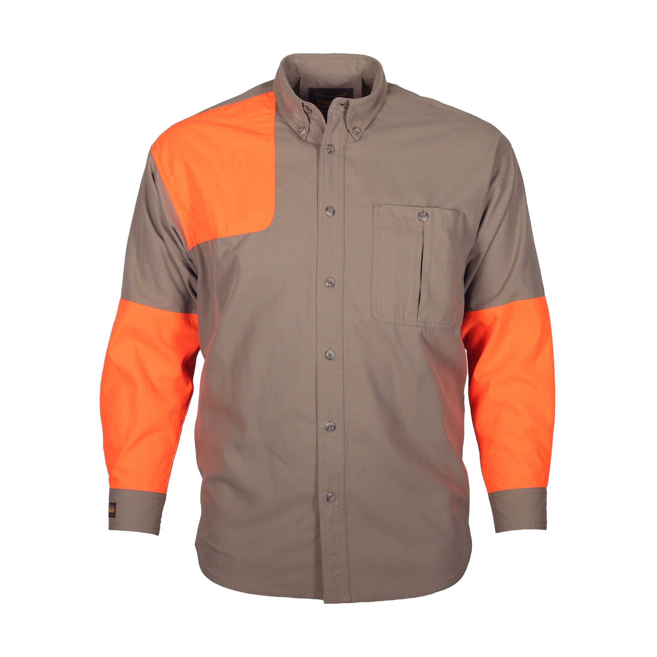 gamehide upland shooting shirt (tan/blaze orange)