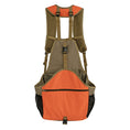 Load image into Gallery viewer, gamehide wing warrior upland strap vest back view (tan/blaze orange)
