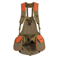 Load image into Gallery viewer, gamehide wing warrior upland strap vest front view (tan/blaze orange)
