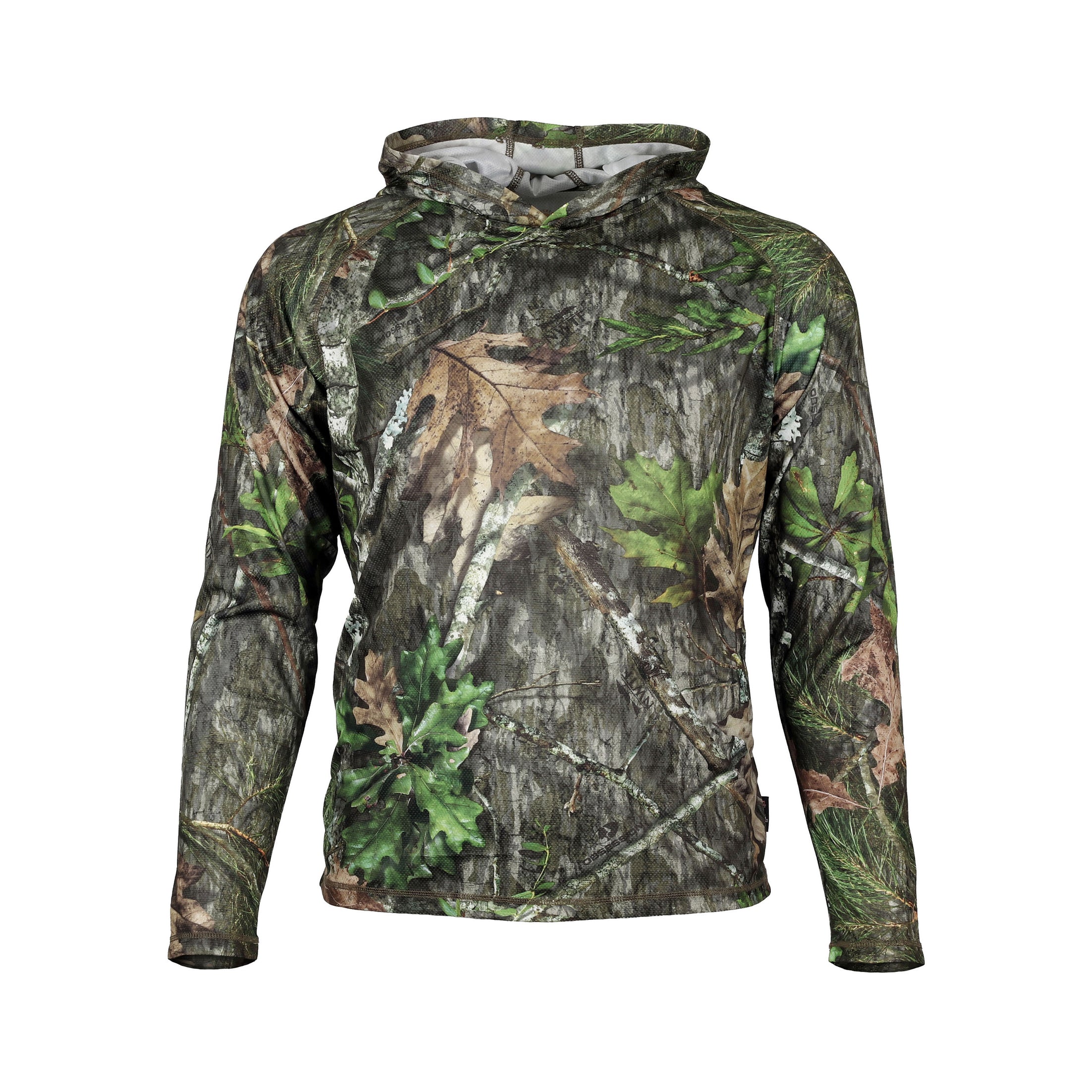 gamehide ElimiTick Lightweight Long Sleeve Hooded Shirt front (mossy oak obsession)