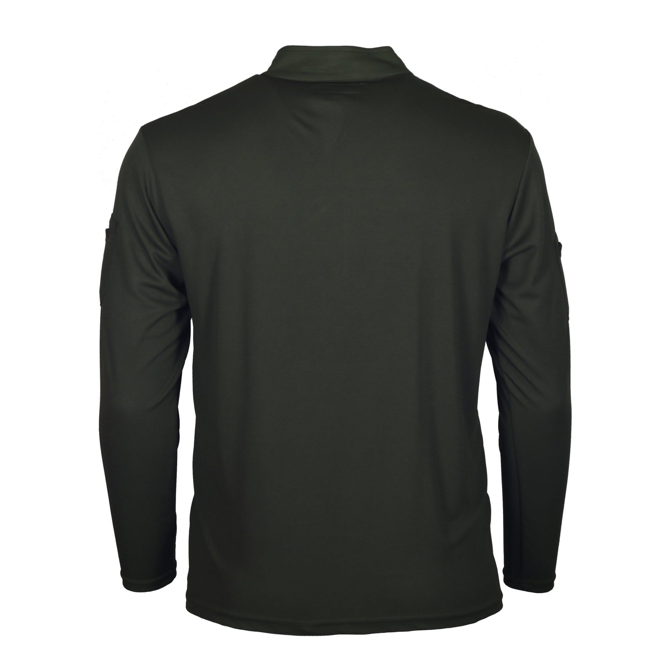 gamehide ElimiTick Tactical Style Quarter Zip Long Sleeve Shirt back (loden)