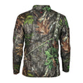 Load image into Gallery viewer, gamehide ElimiTick Tactical Style Quarter Zip Long Sleeve Shirt back (mossy oak obsession)
