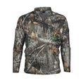 Load image into Gallery viewer, gamehide ElimiTick Tactical Style Quarter Zip Long Sleeve Shirt front (realtree edge)
