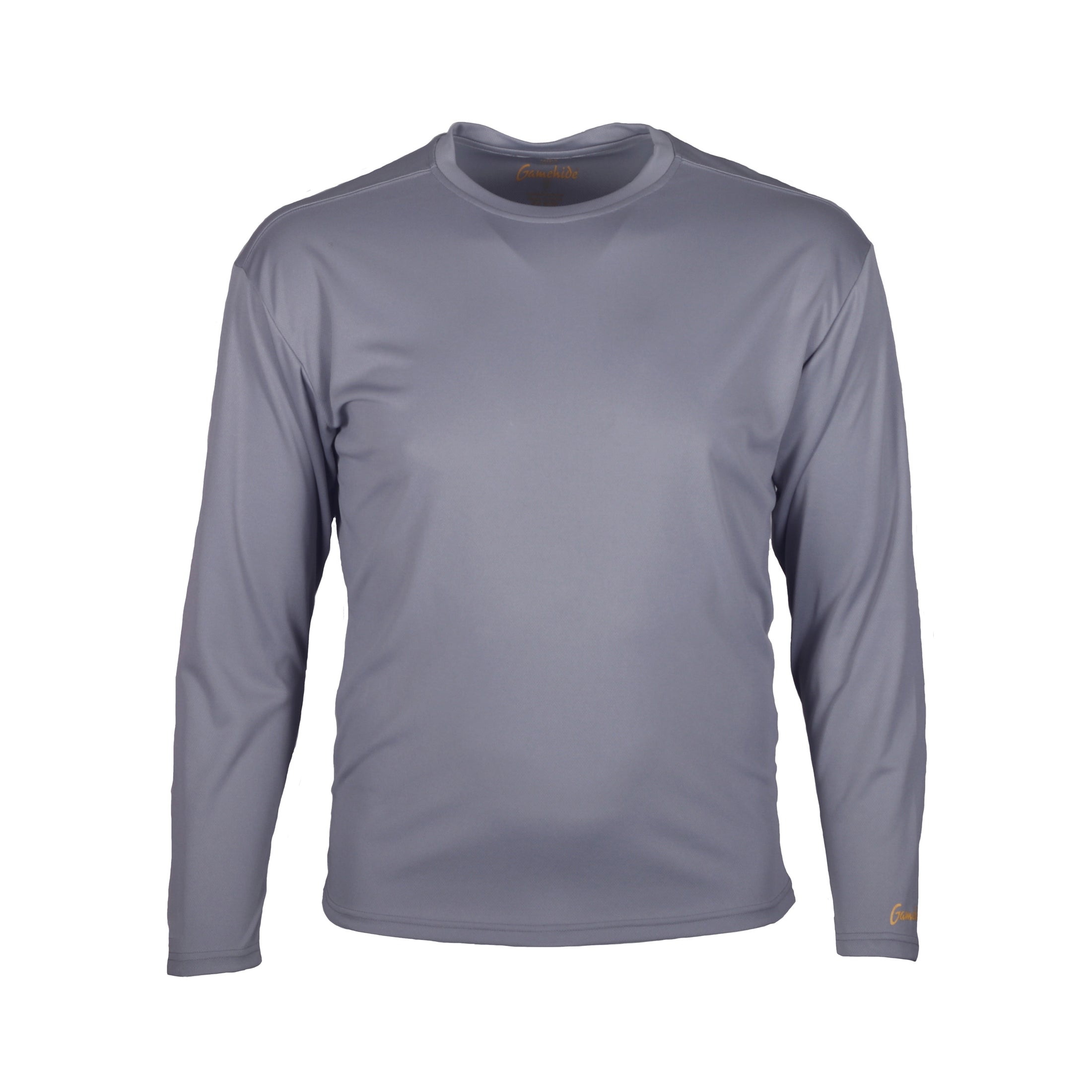 gamehide ElimiTick Long Sleeve Tech Shirt front (grey)