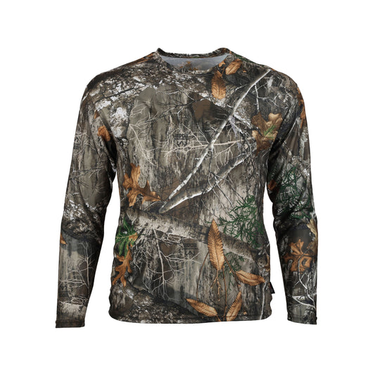 gamehide ElimiTick Long Sleeve Tech Shirt front (realtree edge)