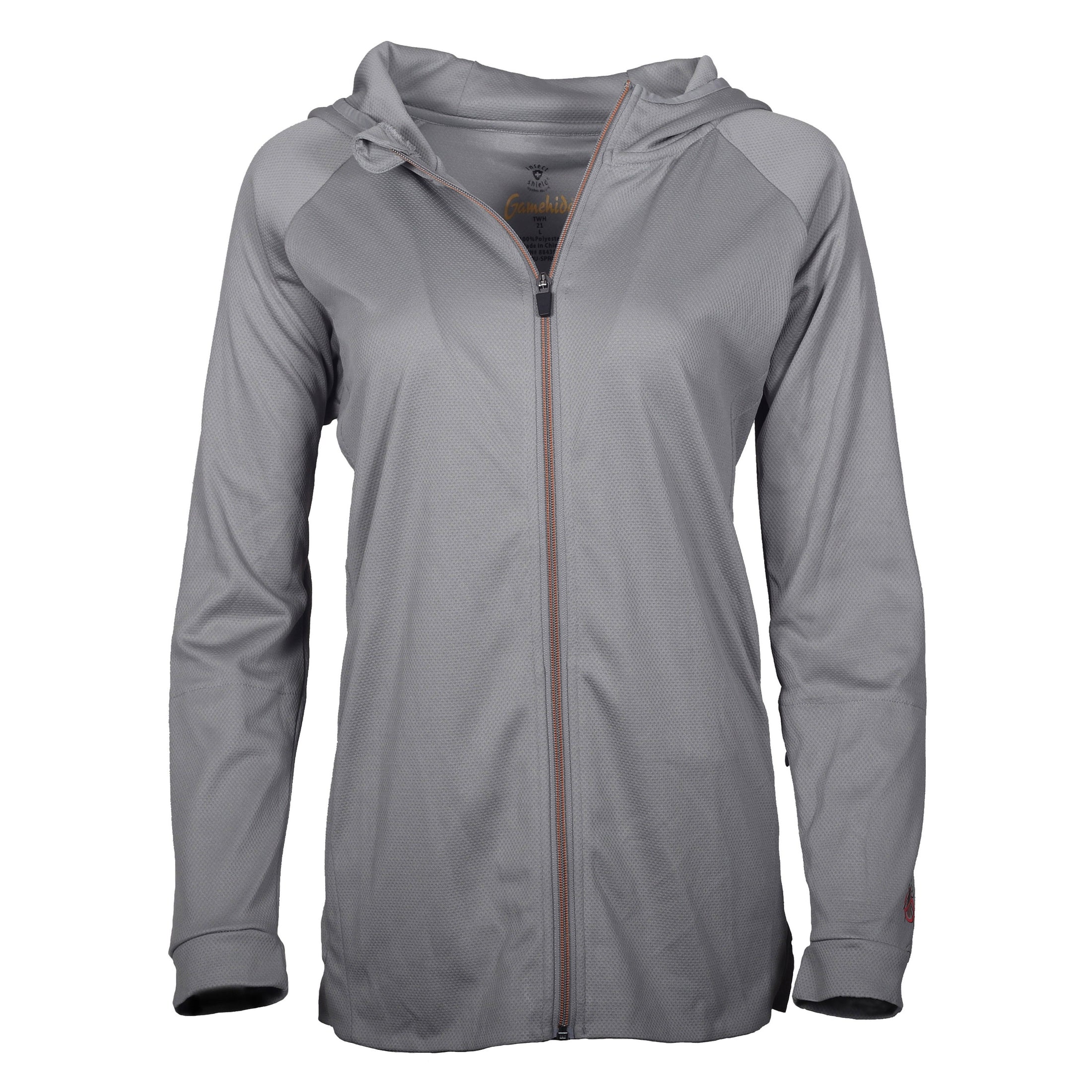 gamehide womens elimitick full zip jacket (grey)