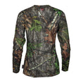 Load image into Gallery viewer, gamehide elimitick womens long sleeve shirt back view (mossy oak obsession)

