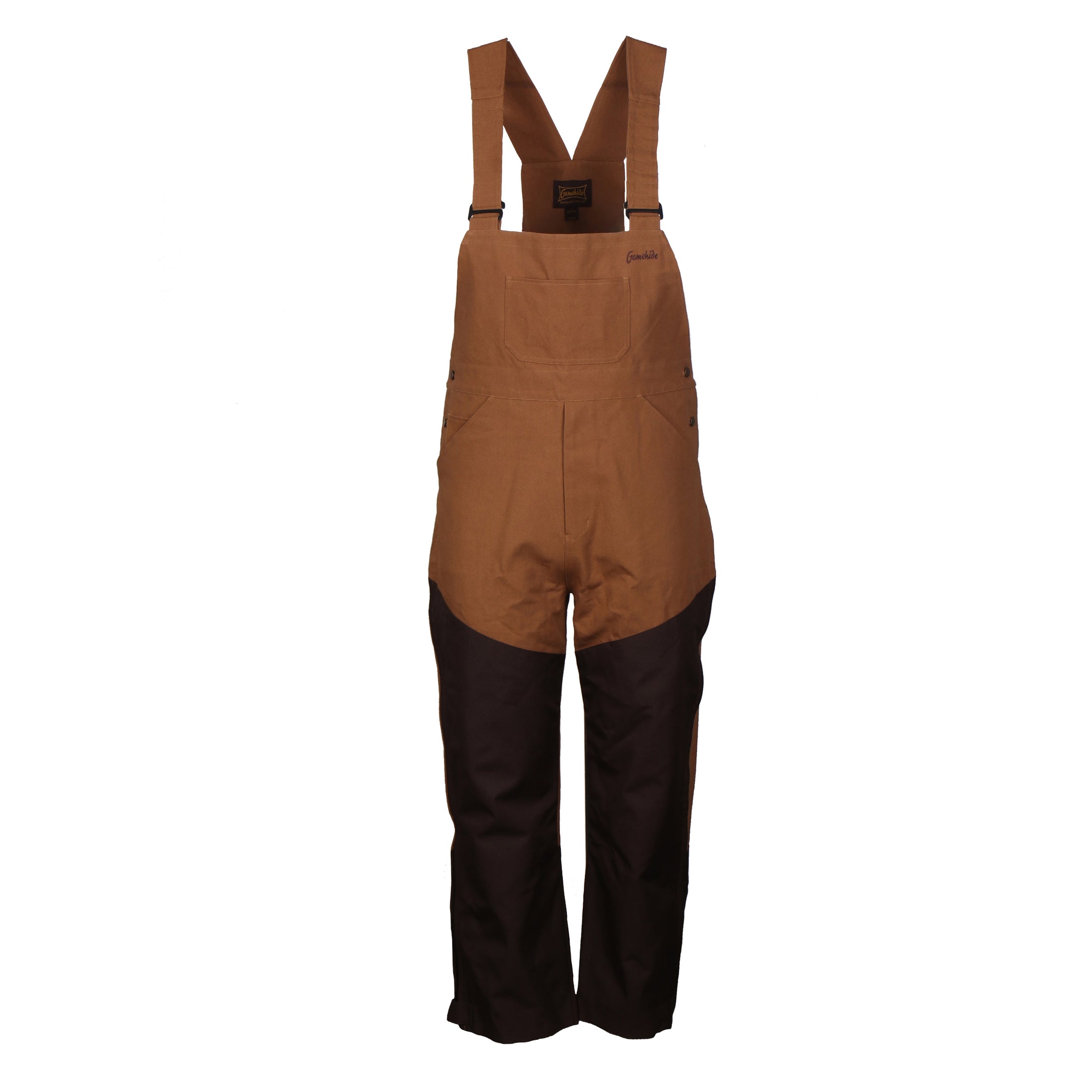 gamehide Briar Buster Upland Bib front (marsh brown)