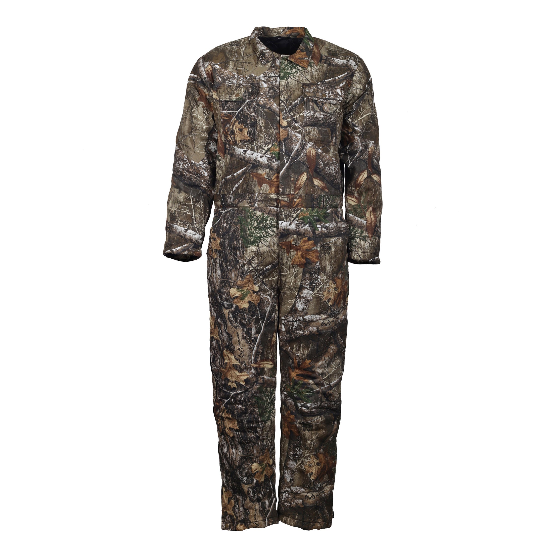 gamehide youth tundra coveralls front view (realtree edge)